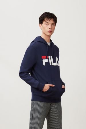 FILA Flori Hoodies Navy / Red / White,Mens Clothing | CA.YLNTXH435